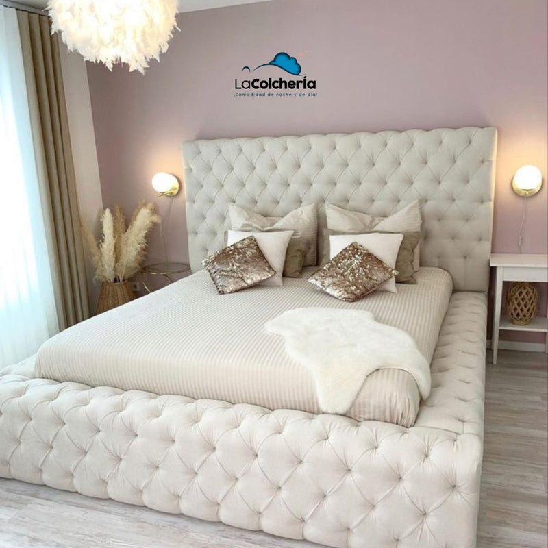 Cama Verona + Colchón doble pillow